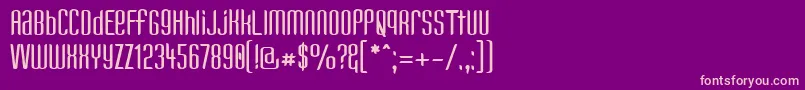 KandideUnicase Font – Pink Fonts on Purple Background