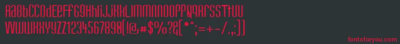 KandideUnicase Font – Red Fonts on Black Background