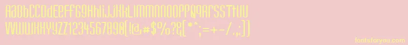 KandideUnicase Font – Yellow Fonts on Pink Background