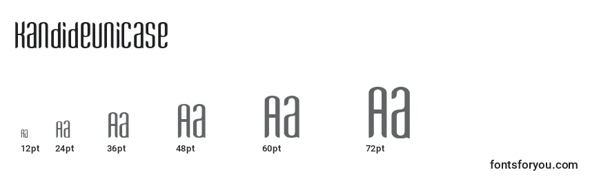 KandideUnicase Font Sizes