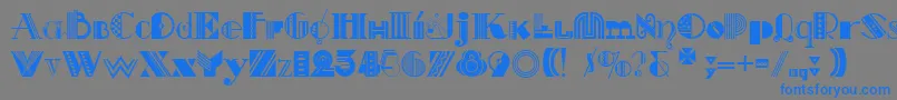 ArtDecorina Font – Blue Fonts on Gray Background