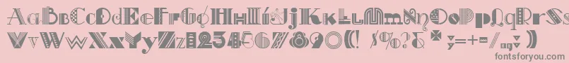 ArtDecorina Font – Gray Fonts on Pink Background