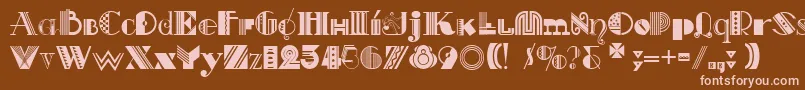 ArtDecorina Font – Pink Fonts on Brown Background