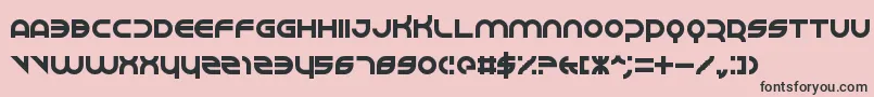 Perspire-Schriftart – Schwarze Schriften auf rosa Hintergrund