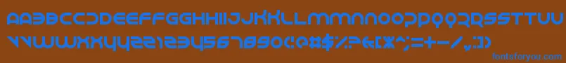 Perspire Font – Blue Fonts on Brown Background