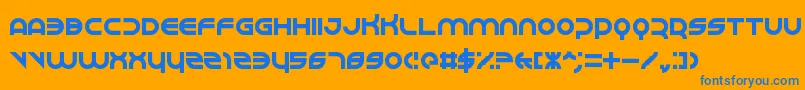 Perspire Font – Blue Fonts on Orange Background