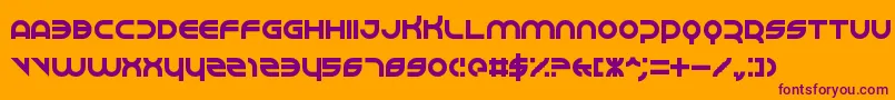 Perspire-Schriftart – Violette Schriften auf orangefarbenem Hintergrund