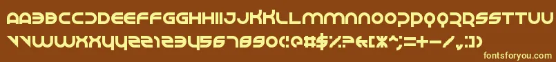 Weitere Informationen zur Perspire-Schriftart Perspire-Schriftart – Gelbe Schriften auf braunem Hintergrund