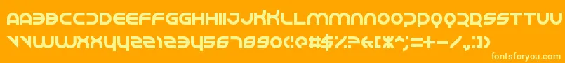 フォントPerspire – オレンジの背景に黄色の文字