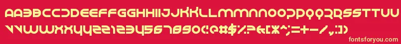 Шрифт Perspire – жёлтые шрифты на красном фоне
