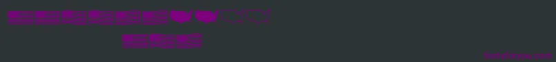 Usflag Font – Purple Fonts on Black Background
