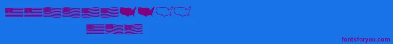 More about Usflag Font Usflag Font – Purple Fonts on Blue Background