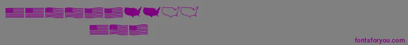 Usflag Font – Purple Fonts on Gray Background