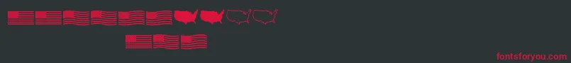 Usflag Font – Red Fonts on Black Background