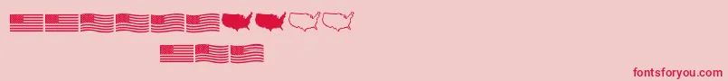 Usflag Font – Red Fonts on Pink Background