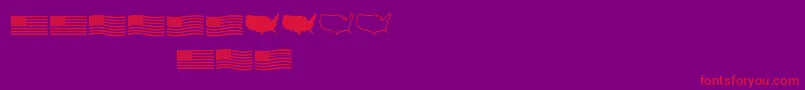 フォントUsflag – 紫の背景に赤い文字