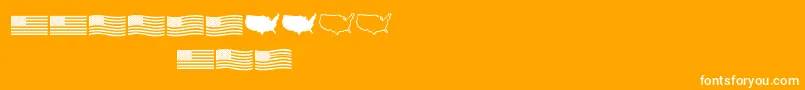 フォントUsflag – オレンジの背景に白い文字