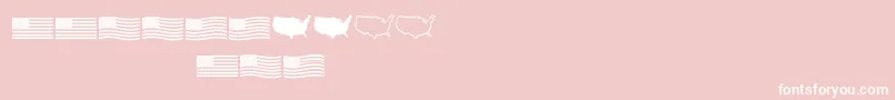 Usflag Font – White Fonts on Pink Background