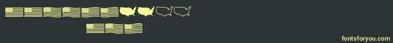 Lisätietoja Usflag-fontista Usflag-fontti – keltaiset fontit mustalla taustalla