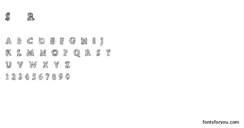 Czcionka StuccoRegular – alfabet, cyfry, specjalne znaki