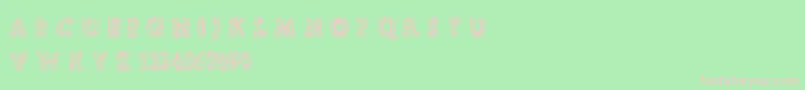 フォントStuccoRegular – 緑の背景にピンクのフォント