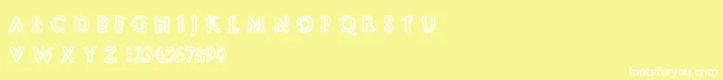 StuccoRegular Font – White Fonts on Yellow Background