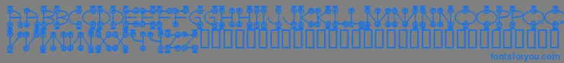 Galactosetwo Font – Blue Fonts on Gray Background