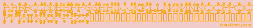 Fonte Galactosetwo – fontes laranjas em um fundo rosa