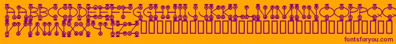 Galactosetwo-fontti – violetit fontit oranssilla taustalla