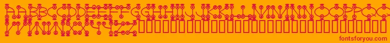 Fonte Galactosetwo – fontes vermelhas em um fundo laranja
