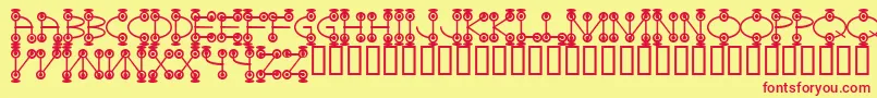 Galactosetwo-fontti – punaiset fontit keltaisella taustalla