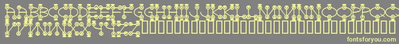 Fonte Galactosetwo – fontes amarelas em um fundo cinza