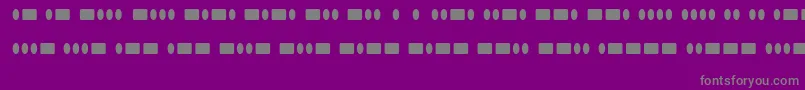 フォントRadiosInMotionHard – 紫の背景に灰色の文字