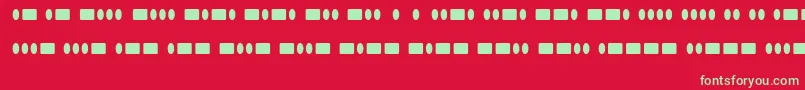 フォントRadiosInMotionHard – 赤い背景に緑の文字