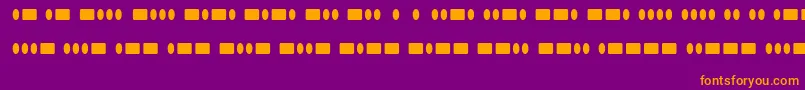 Fonte RadiosInMotionHard – fontes laranjas em um fundo violeta