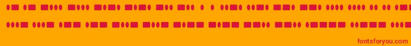 Шрифт RadiosInMotionHard – красные шрифты на оранжевом фоне