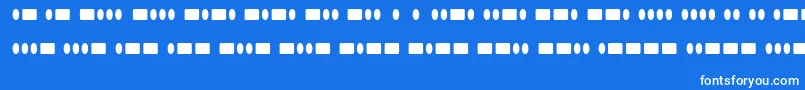 RadiosInMotionHard Font – White Fonts on Blue Background