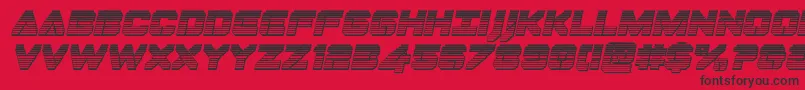 Dominojackchromeital Font – Black Fonts on Red Background