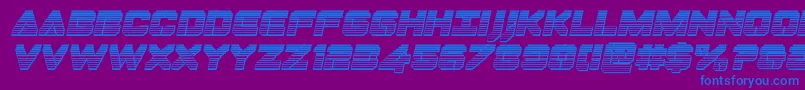 Dominojackchromeital Font – Blue Fonts on Purple Background