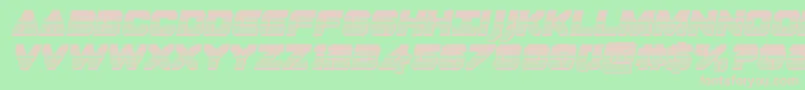 Dominojackchromeital Font – Pink Fonts on Green Background