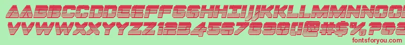 Dominojackchromeital Font – Red Fonts on Green Background