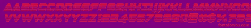 Dominojackchromeital Font – Red Fonts on Purple Background