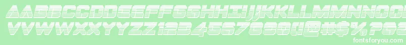 Dominojackchromeital Font – White Fonts on Green Background