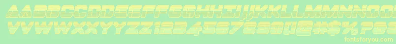 Dominojackchromeital Font – Yellow Fonts on Green Background