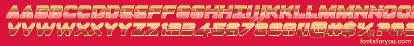 Dominojackchromeital Font – Yellow Fonts on Red Background