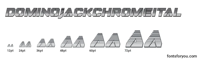 Размеры шрифта Dominojackchromeital