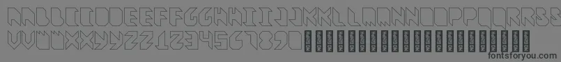 Шрифт VitreousOutline – чёрные шрифты на сером фоне