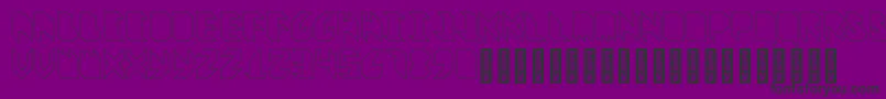 Czcionka VitreousOutline – czarne czcionki na fioletowym tle