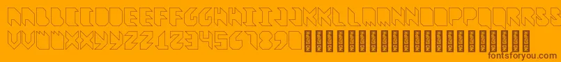 VitreousOutline Font – Brown Fonts on Orange Background