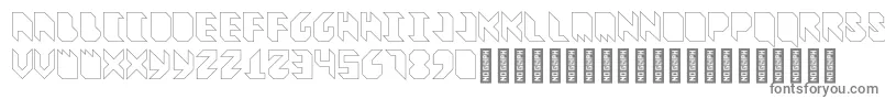 VitreousOutline Font – Gray Fonts on White Background